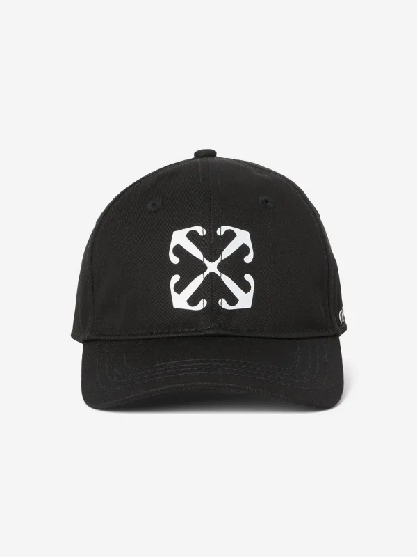 OFF WHITE Off-White Kids Arrow Baseball Cap in Black