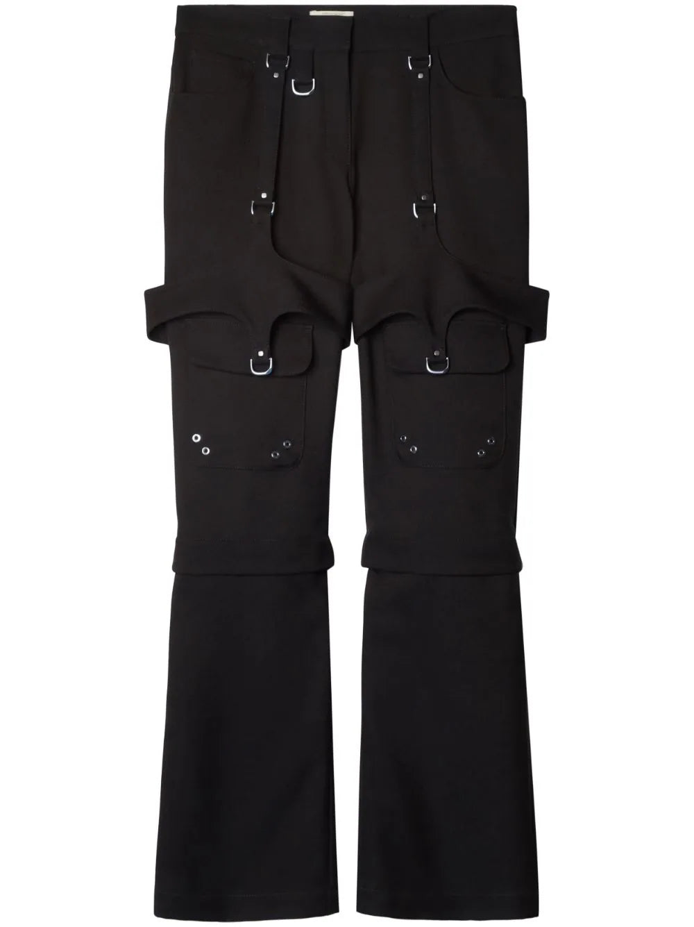 OFF-WHITE WOMEN Buckle Cargo Zip Pants Black